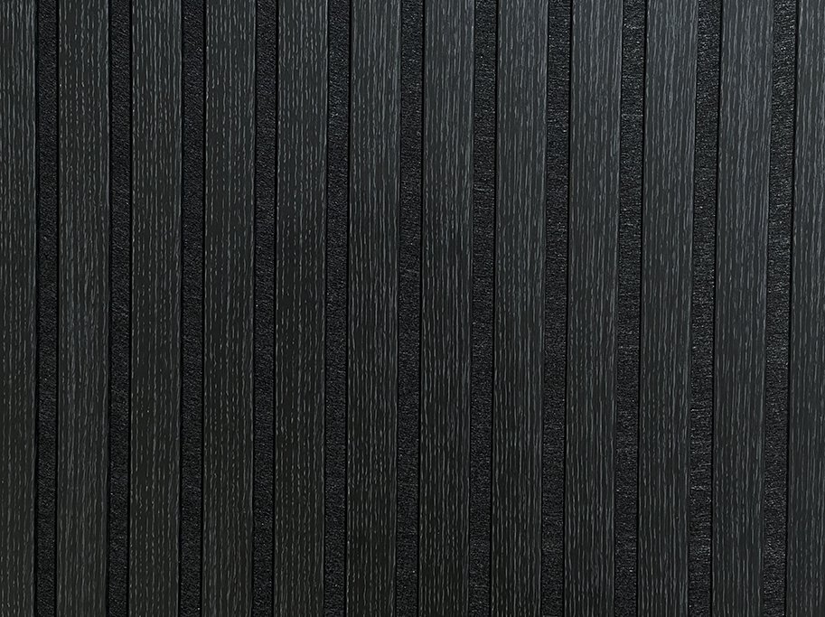Akustikpanel - Sort Eg m. sort baggrund - 60 x 240 cm Akustikpanel