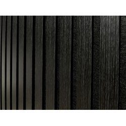 Akustikpanel - Sort Eg m. sort baggrund - 60 x 240 cm Akustikpanel