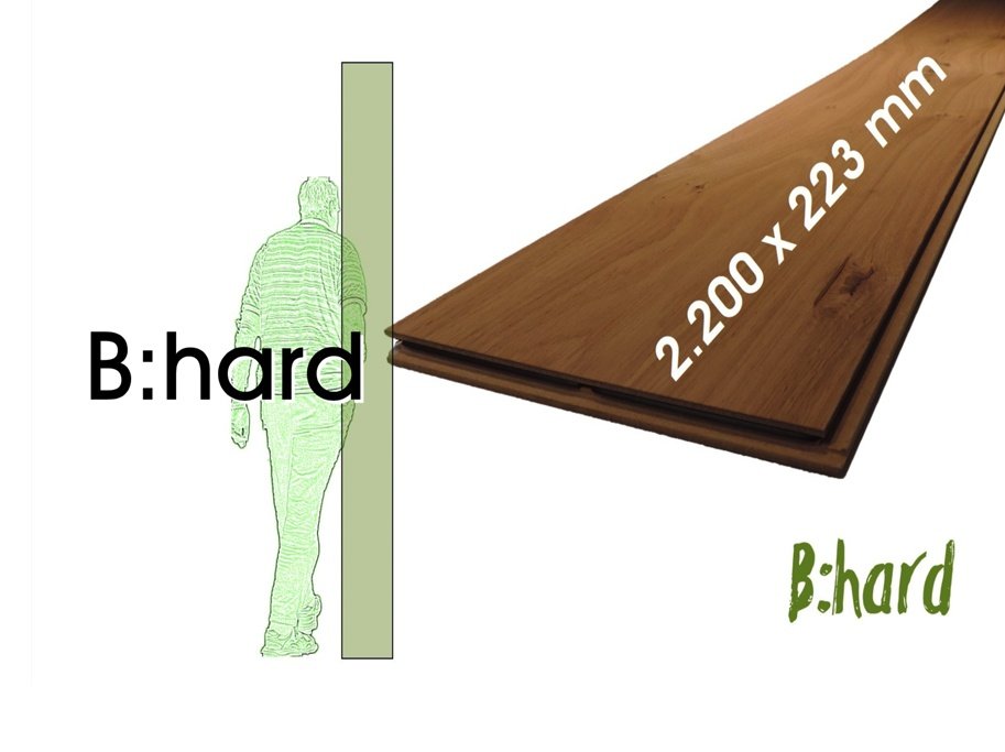 Plankegulv - B-Hard Brstet Eg Style Saphir med hvid olie - Bredde 223 mm