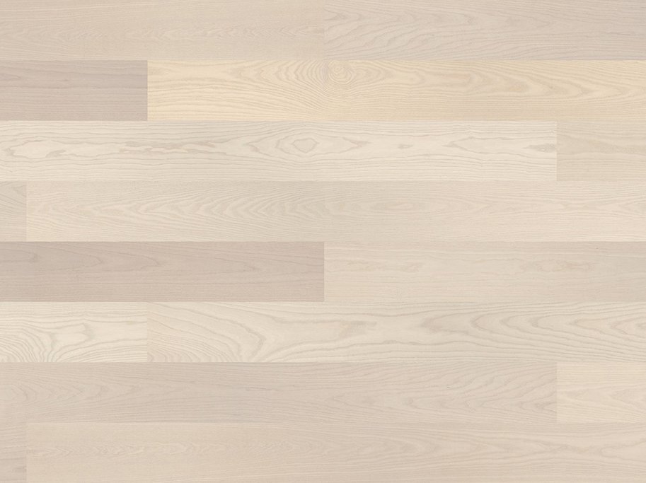 Bjelin Plankegulv - Woodura Ask GULLARP 3.0 XL med Powder White pro matlak - Bredde 206 mm