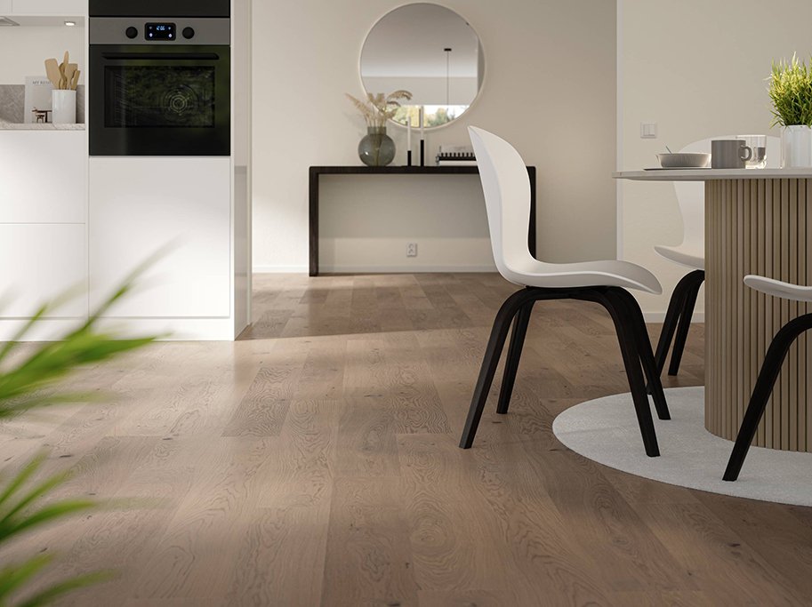 Bjelin Plankegulv - Woodura Eg BOHULT 3.0 S med Earth Grey pro matlak - Bredde 151 mm