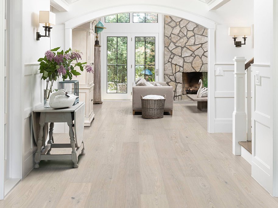 Bjelin Plankegulv - Woodura Eg DALBY 3.0 XXL med Powder White pro matlak - Bredde 271 mm