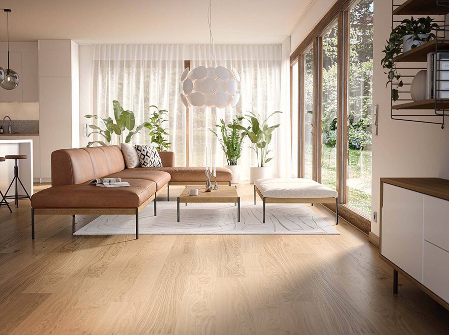 Bjelin Plankegulv - Woodura b�rstet Eg EKET 3.0 L med klar matlak - Bredde 180 mm