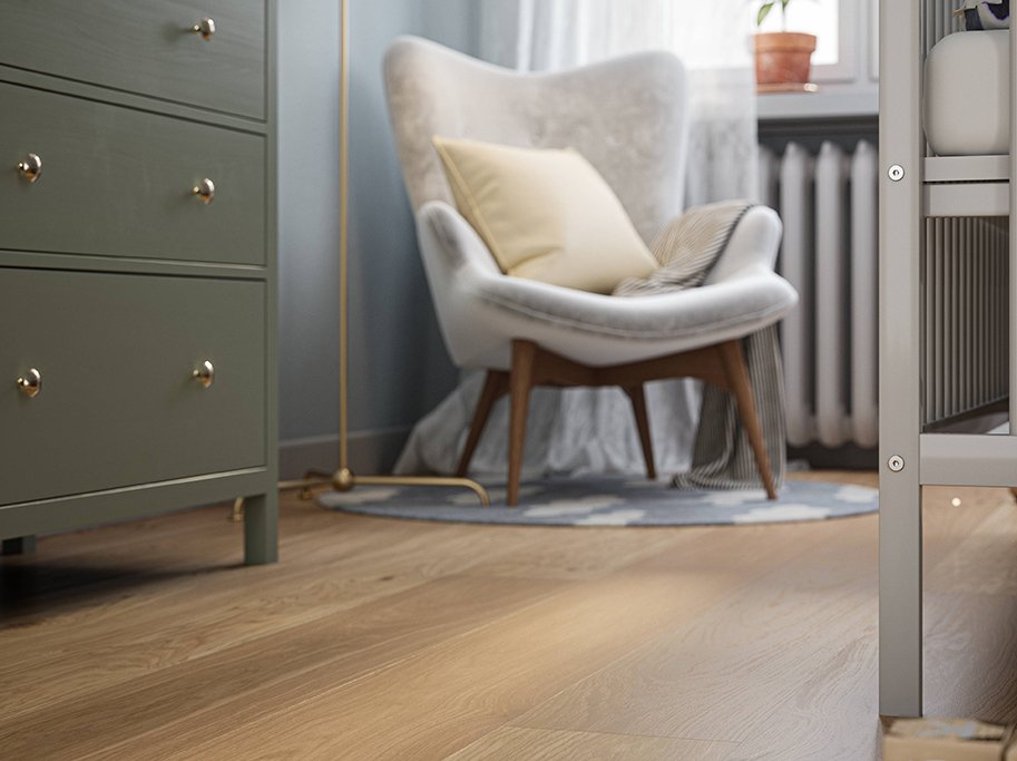 Bjelin Plankegulv - Woodura b�rstet Eg EKET 3.0 XL med klar matlak - Bredde 206 mm