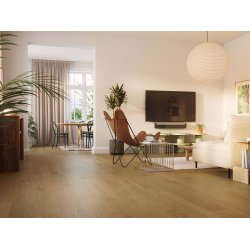 Bjelin Plankegulv - Woodura Eg GANTOFTA 3.0 XL med Terra Brown pro matlak - Bredde 206 mm