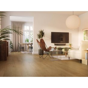 Bjelin Plankegulv - Woodura Eg GANTOFTA 3.0 XL med Terra Brown pro matlak - Bredde 206 mm