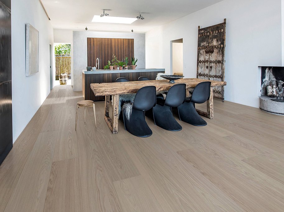 Bjelin Plankegulv - Woodura Eg GRYBY 3.0 XXL med Earth Grey pro matlak - Bredde 271 mm