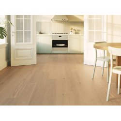 Bjelin Plankegulv - Woodura Eg HASSLARP 3.0 L med Misty White pro matlak - Bredde 180 mm