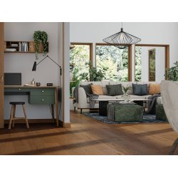 Bjelin Plankegulv - Woodura b�rstet Eg LINDBY 3.0 XL med Shadow Brown matlak - Bredde 206 mm