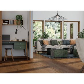 Bjelin Plankegulv - Woodura b�rstet Eg LINDBY 3.0 XL med Shadow Brown matlak - Bredde 206 mm