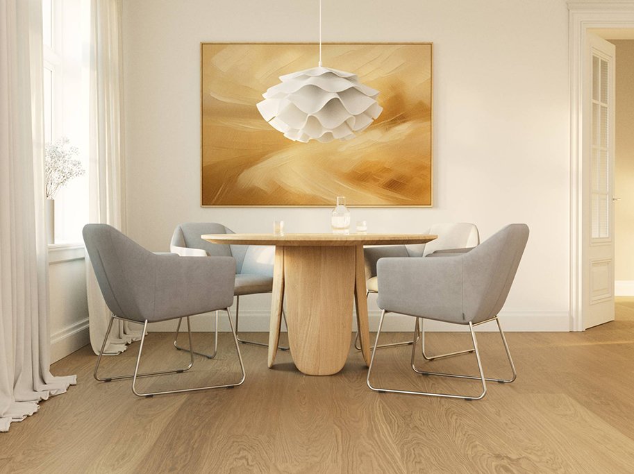 Bjelin Plankegulv - Woodura Eg NORRLIA 3.0 XL med klar pro matlak - Bredde 206 mm