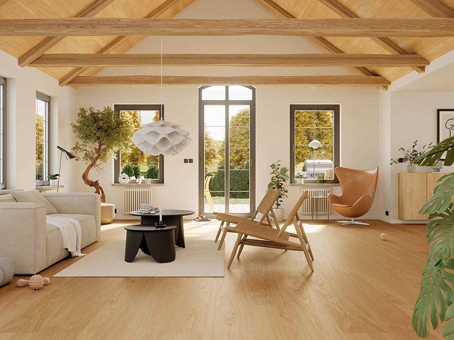 Bjelin Plankegulv - Woodura Eg NORRLIA 3.0 XXL med klar pro matlak - Bredde 271 mm