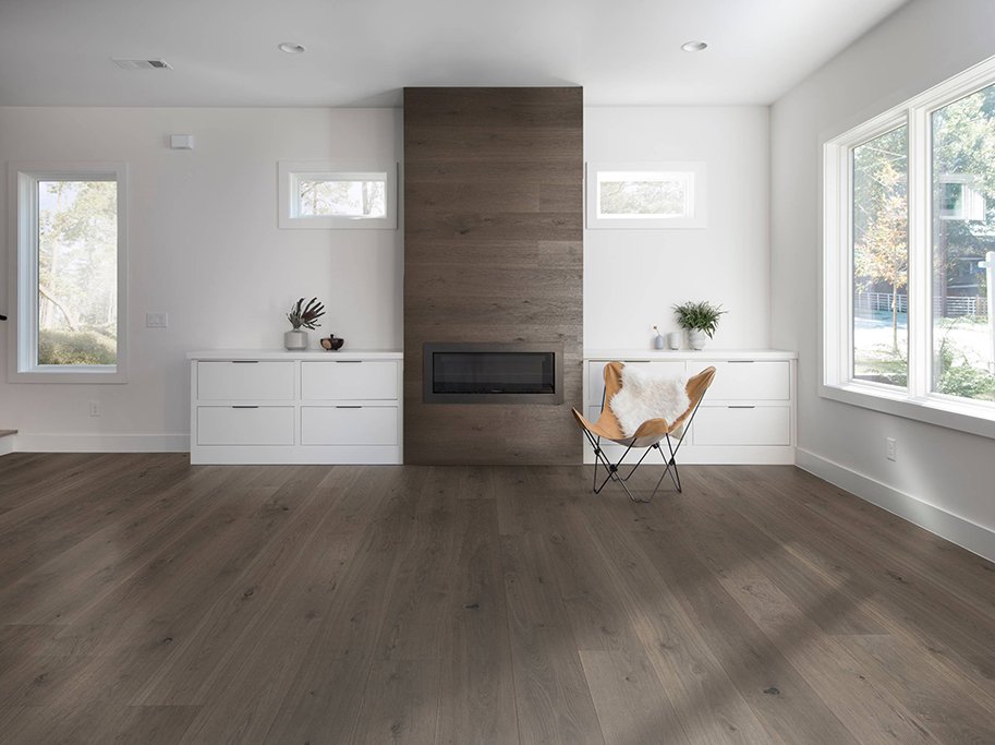 Bjelin Plankegulv - Woodura Eg SKIVARP 3.0 XL med Mineral Grey pro matlak - Bredde 206 mm