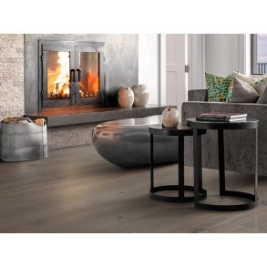 Bjelin Plankegulv - Woodura Eg SKIVARP 3.0 XXL med Mineral Grey pro matlak - Bredde 271 mm