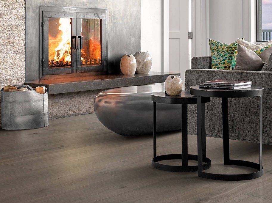 Bjelin Plankegulv - Woodura Eg SKIVARP 3.0 XXL med Mineral Grey pro matlak - Bredde 271 mm