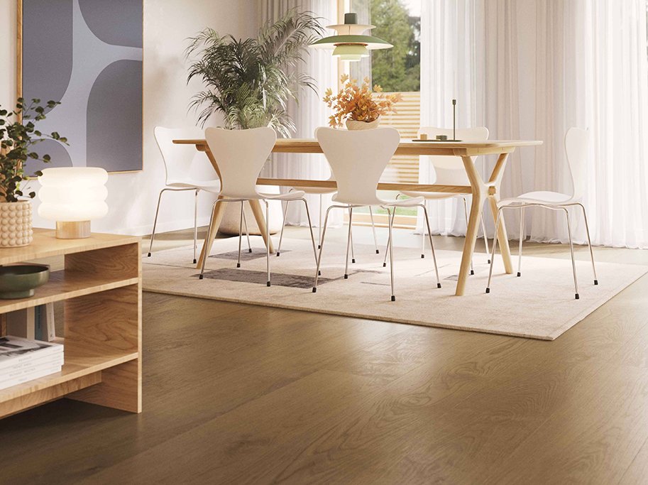 Bjelin Plankegulv - Woodura Eg TOLLARP 3.0 XXL med Shadow Brown pro matlak - Bredde 271 mm