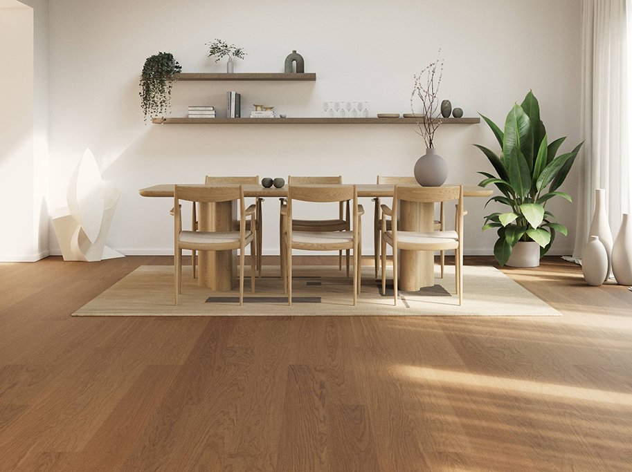 Bjelin Plankegulv - Woodura Eg VENESTAD 3.0 L med Terra Brown pro matlak - Bredde 180 mm