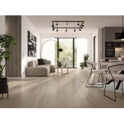 Bjelin Plankegulv - Woodura b�rstet Eg VIARP 3.0 L med Powder White matlak - Bredde 180 mm