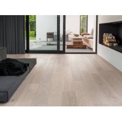 Bjelin Plankegulv - Woodura b�rstet Eg VIARP 3.0 XXL med Powder White matlak - Bredde 271 mm