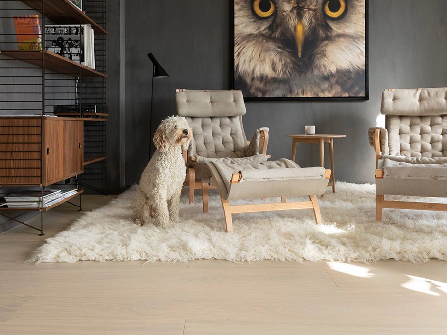 Bjelin Plankegulv - Woodura Eg VISTORP 3.0 XXL med Powder White pro matlak - Bredde 271 mm