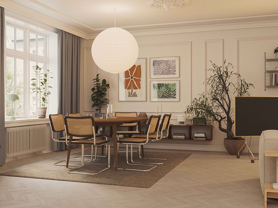 Bjelin Woodura Sildeben - Boden 3.0 Classic med Powder White pro mattlakk - Bredde 68 mm