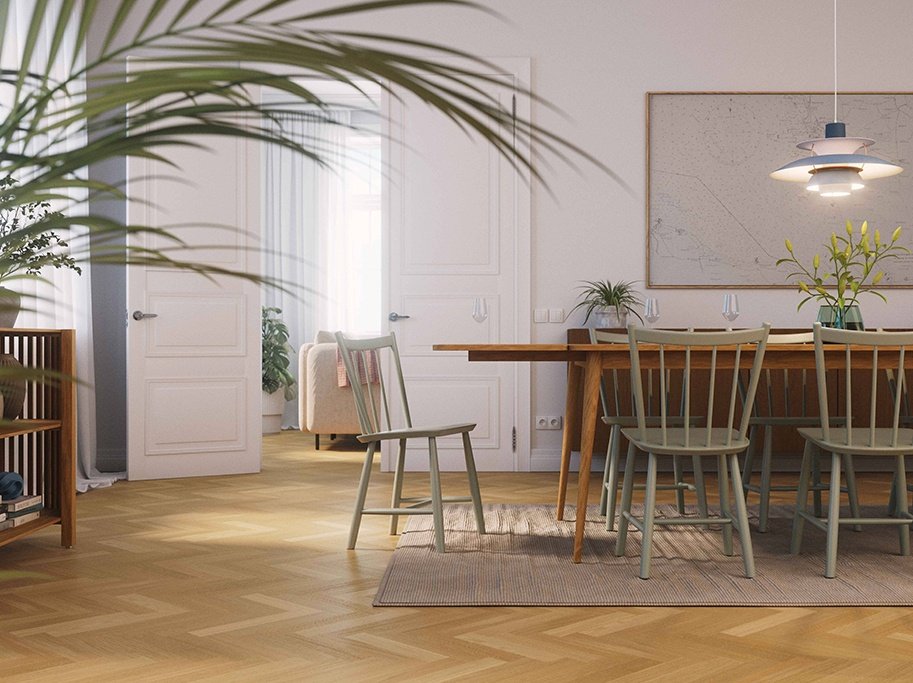 Bjelin Woodura Sildeben - Stockholm 3.0 Classic med Natural pro mattlakk - Bredde 68 mm