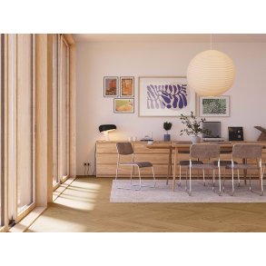 Bjelin Woodura Sildeben - Stockholm 3.0 Modern med Natural pro matlak - Bredde 91 mm