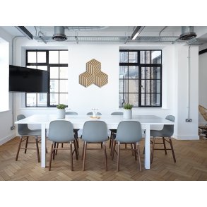 Designpanel - Obehandlad Ek m. svart bakgrund - Romb