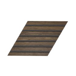 Designpanel - Obehandlad Rkt Ek m. svart bakgrund - Romb