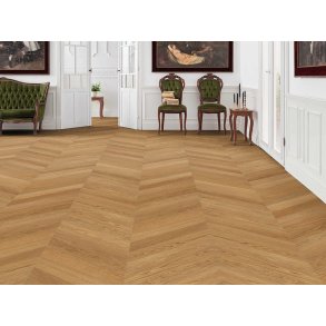 HARO Chevron - Brstet Eg Selectiv med klar oleovera olie - Bredde 140 mm