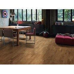 HARO Parketgulv 3-stav - Brstet Eg Naturale med klar olie - Bredde 180 mm