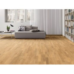 HARO Parketgulv 3-stav - Brstet Eg Trend med klar naturaDur matlak - Bredde 180 mm
