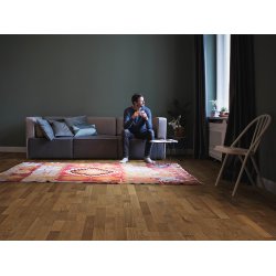 HARO Parketgulv 3-stav - Brstet og rget Eg Naturale med klar naturaLin olie - Bredde 180 mm