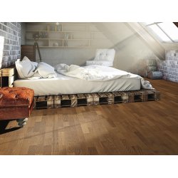 HARO Parketgulv 3-stav - Brstet Rget Eg Naturale med naturaDur matlak - Bredde 180 mm