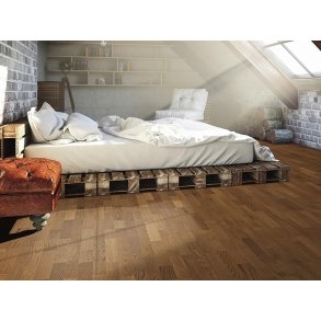 HARO Parketgulv 3-stav - Brstet Rget Eg Naturale med naturaDur matlak - Bredde 180 mm