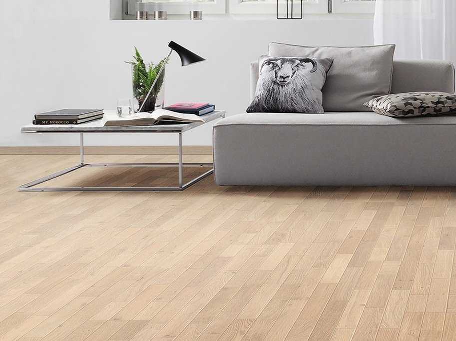 HARO Parketgulv 3-stav - Retro brstet Eg Terra med hvid olie - Bredde 180 mm