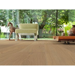 HARO Plankegulv - Brstet Eg sandgr Markant med olie - Bredde 240 mm