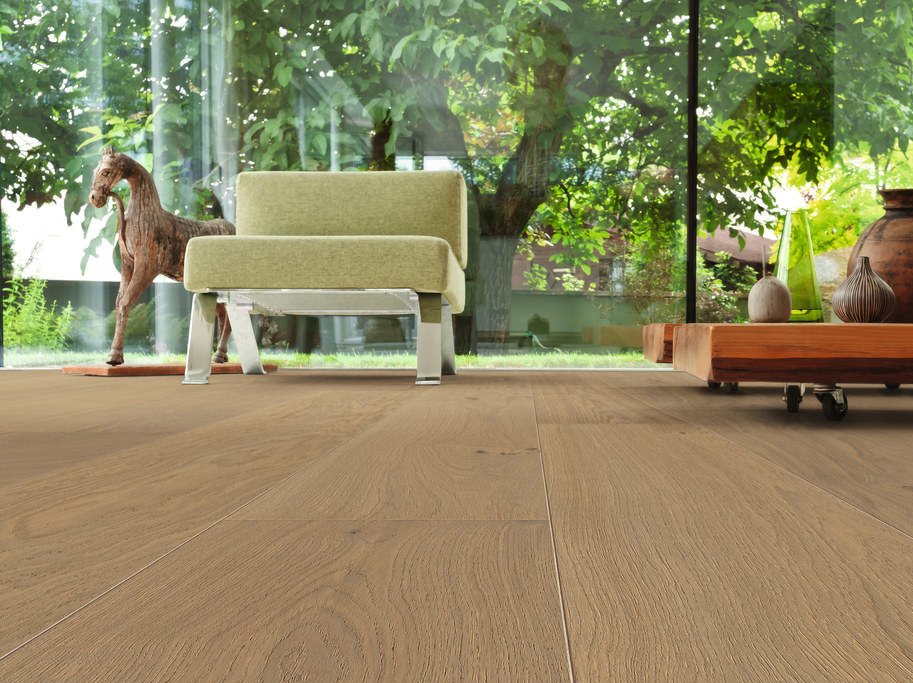 HARO Plankegulv - Brstet Eg sandgr Markant med olie - Bredde 240 mm