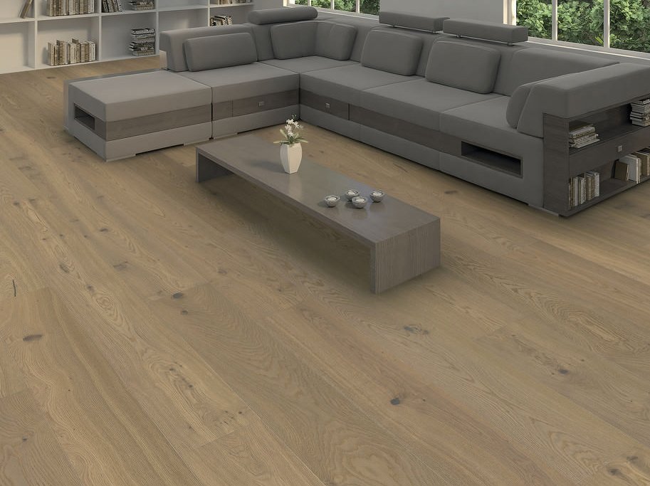 HARO Plankegulv - B�rstet Afrikansk Eg light purohvid naturaLin plus - Bredde 240 mm