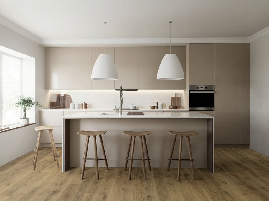 HARO Plankegulv - B�rstet Afrikansk Eg Light Sauvage med klar olie - Bredde 180 mm