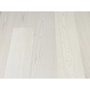 Plankegulv - Brstet Ask Nordic Exklusiv med hvid matlak - Bredde 180 mm