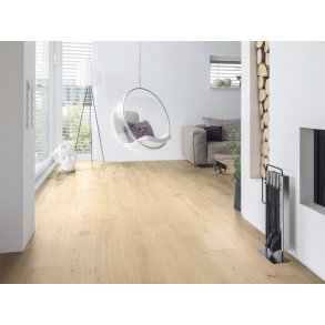 HARO Plankegulv - Brstet Eg Markant med lysehvid matlak - Bredde 240 mm