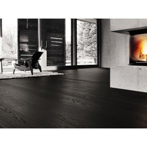 HARO Plankegulv - Brstet eg med sort olie - Bredde 173 mm