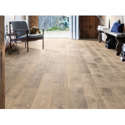 HARO Plankegulv - Brstet Eg Tobaksgr med klar olie - Bredde 180 mm