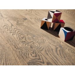 HARO Plankegulv - Brstet Eg Tobaksgr med klar olie - Bredde 180 mm