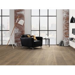 HARO Plankegulv - Brstet Tobaksgr Eg med klar olie - Bredde 240 mm