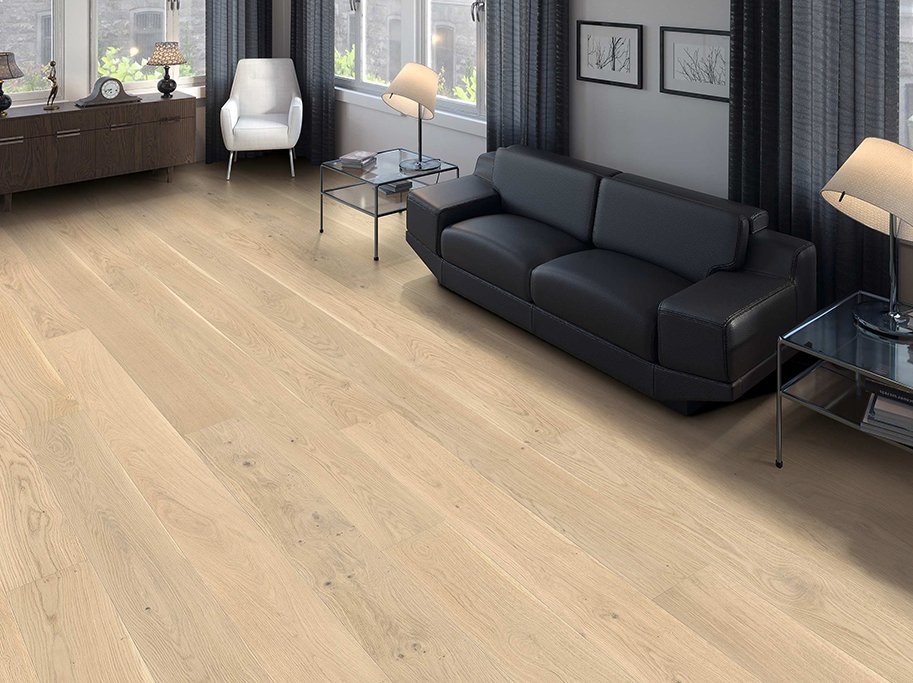 HARO Plankegulv - Eg Country med hvid permaDur lak - Bredde 180 mm