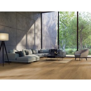 HARO Plankegulv - H�vlet Eg Markant med klar matlak - Bredde 240 mm