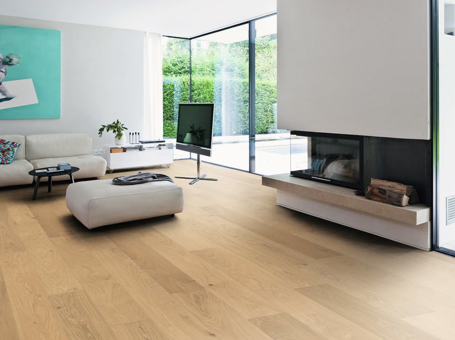 HARO Plankegulv - Eg invisible Markant med naturaDur High Performance Lak - Bredde 180 mm