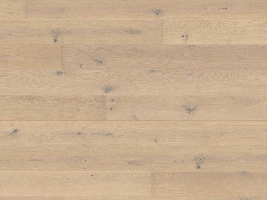 HARO Plankegulv - Brstet Eg Lysehvid Sauvage med hvid olie - Bredde 180 mm